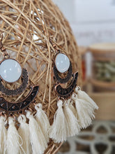 Load image into Gallery viewer, White tassel earrings