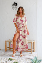 Load image into Gallery viewer, Rosé Bloom wrap dress