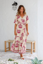 Load image into Gallery viewer, Rosé Bloom wrap dress