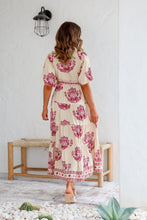 Load image into Gallery viewer, Rosé Bloom wrap dress