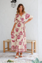 Load image into Gallery viewer, Rosé Bloom wrap dress