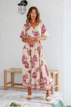 Load image into Gallery viewer, Rosé Bloom wrap dress
