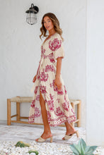 Load image into Gallery viewer, Rosé Bloom wrap dress