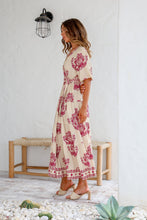 Load image into Gallery viewer, Rosé Bloom wrap dress
