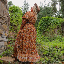 Load image into Gallery viewer, Raya Maxi Dress in Flametree
