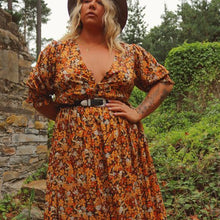 Load image into Gallery viewer, Raya Maxi Dress in Flametree