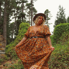Load image into Gallery viewer, Raya Maxi Dress in Flametree