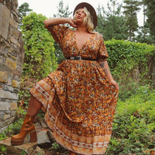Load image into Gallery viewer, Raya Maxi Dress in Flametree