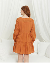 Load image into Gallery viewer, Toral Mini Dress in Rust