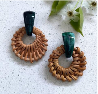 Boho Earrings in Forrest